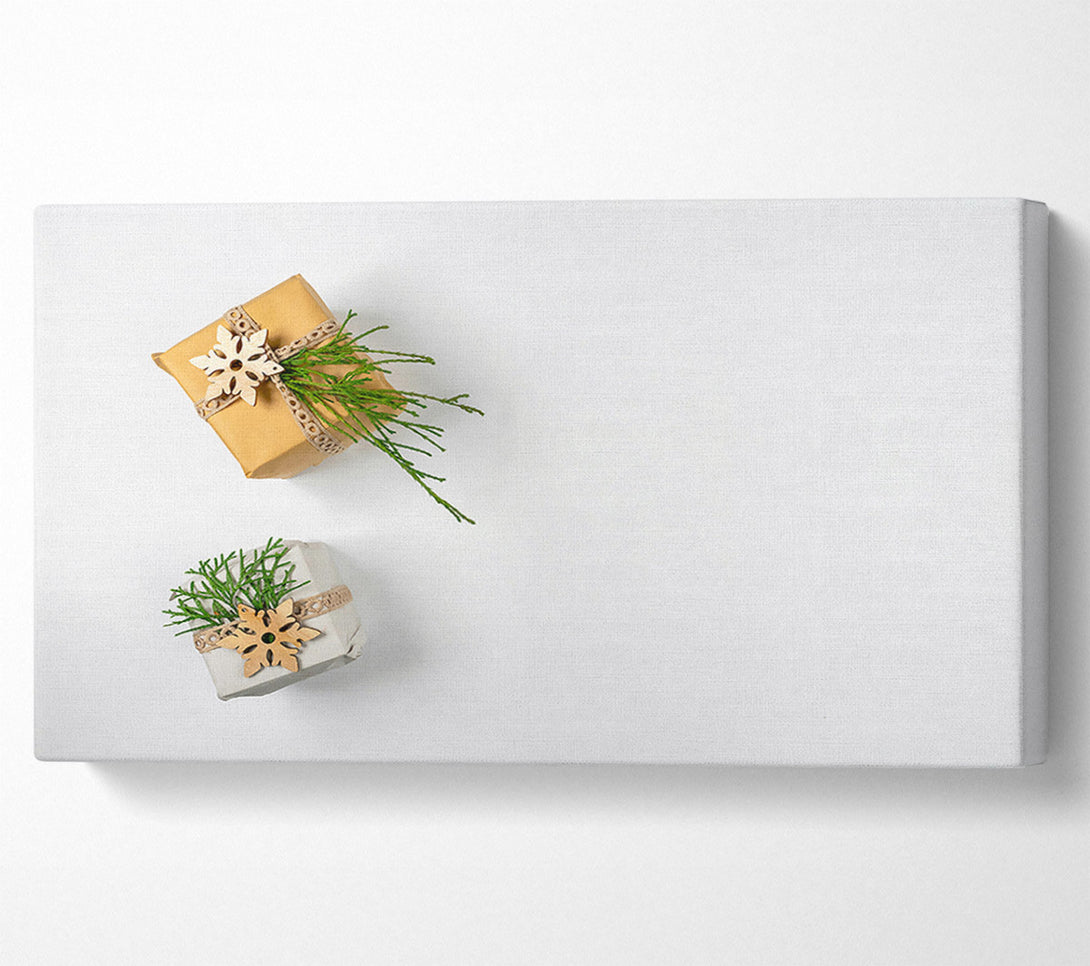  A Canvas Print of Golden Gifts And Greenery Canvas Wall Art