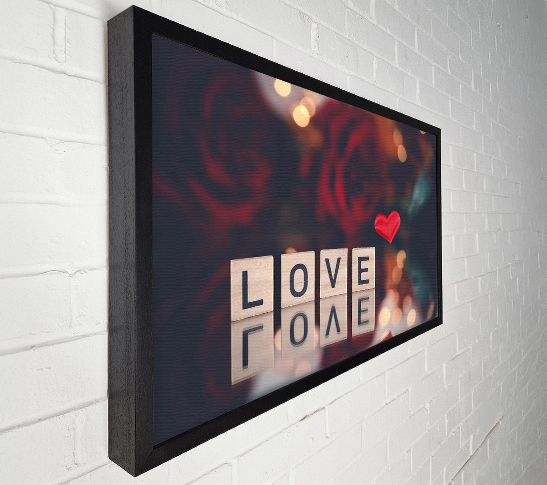  A Canvas Print of Red Love Reflection Canvas Print