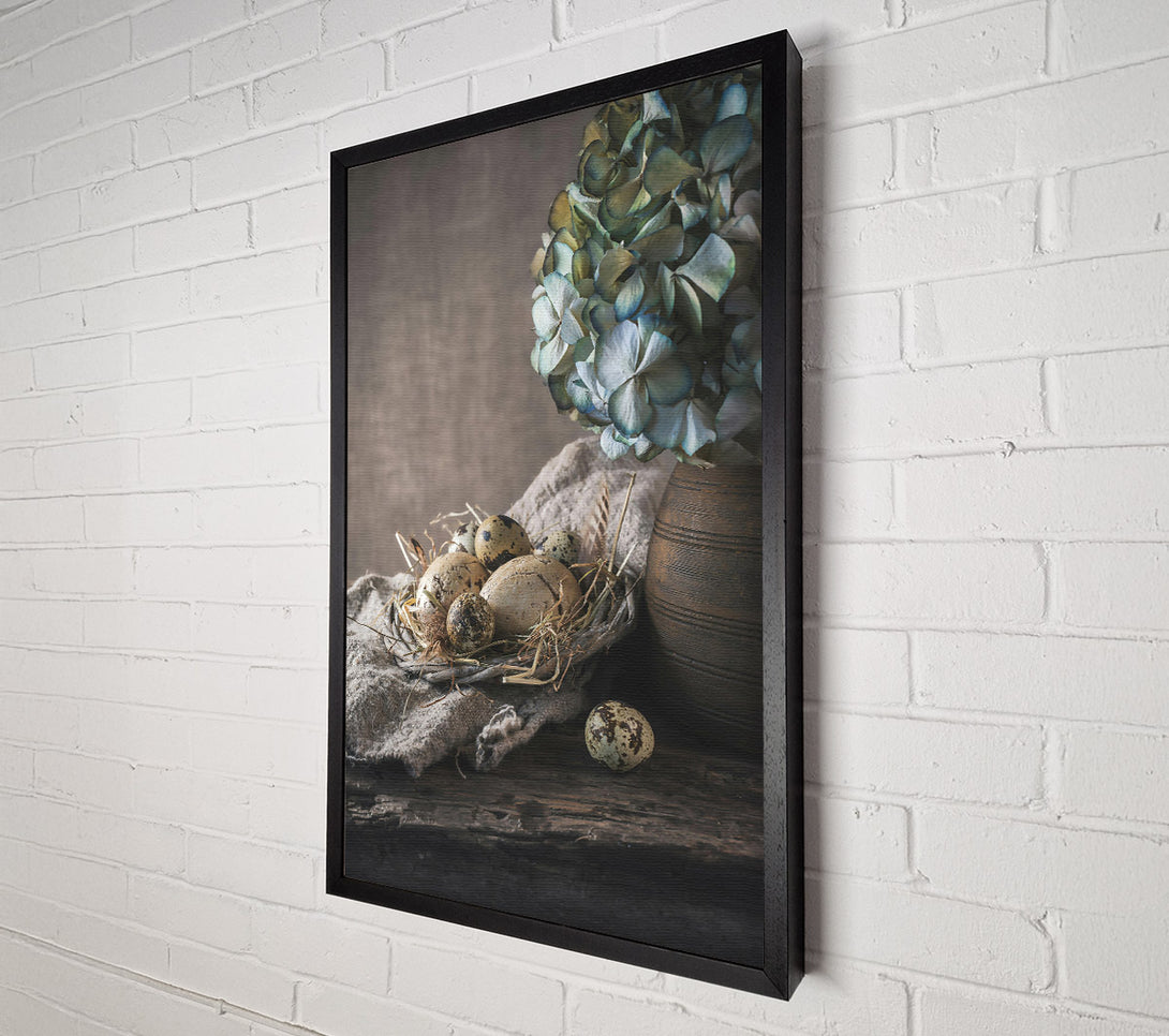  A Canvas Print of Blue And Brown Nest Canvas Wall Art