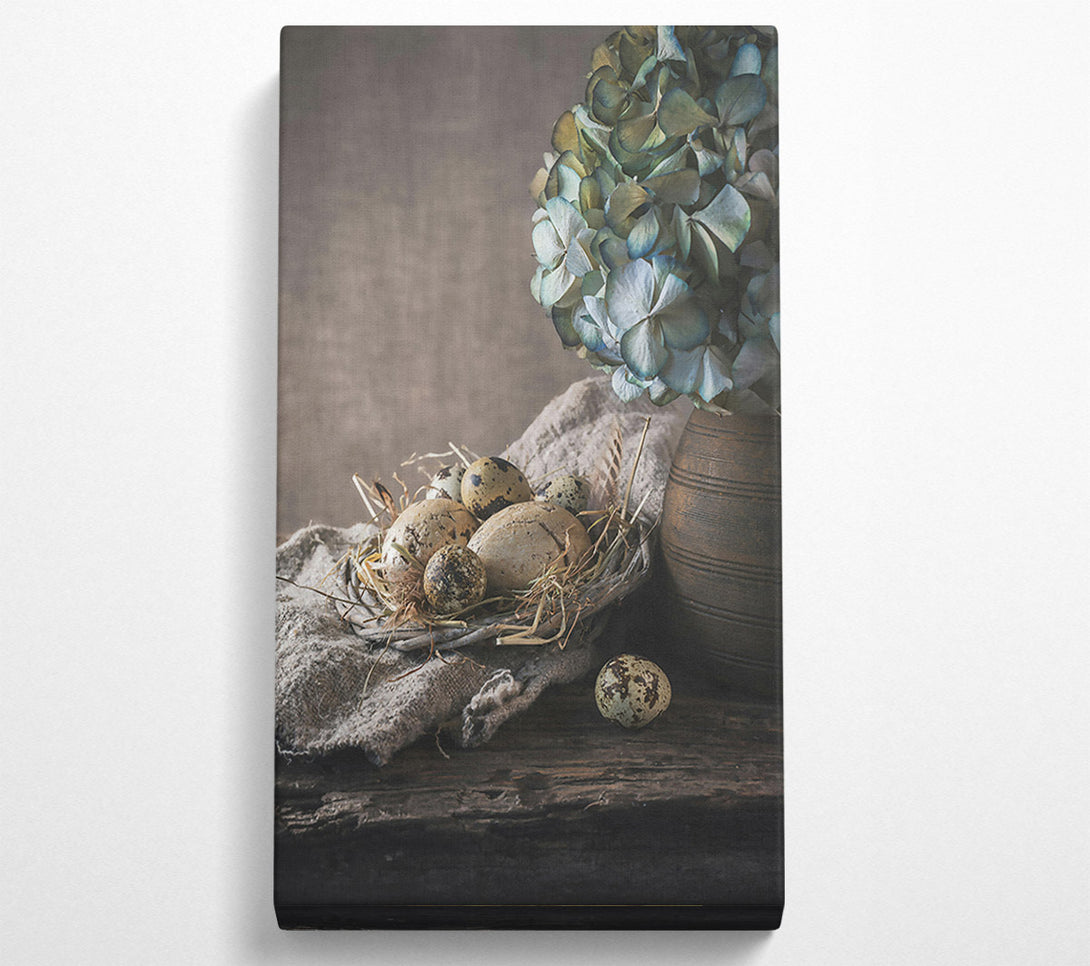  A Canvas Print of Blue And Brown Nest Canvas Wall Art