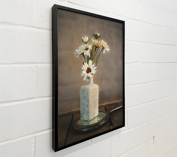 Gray Daisies On Mirror