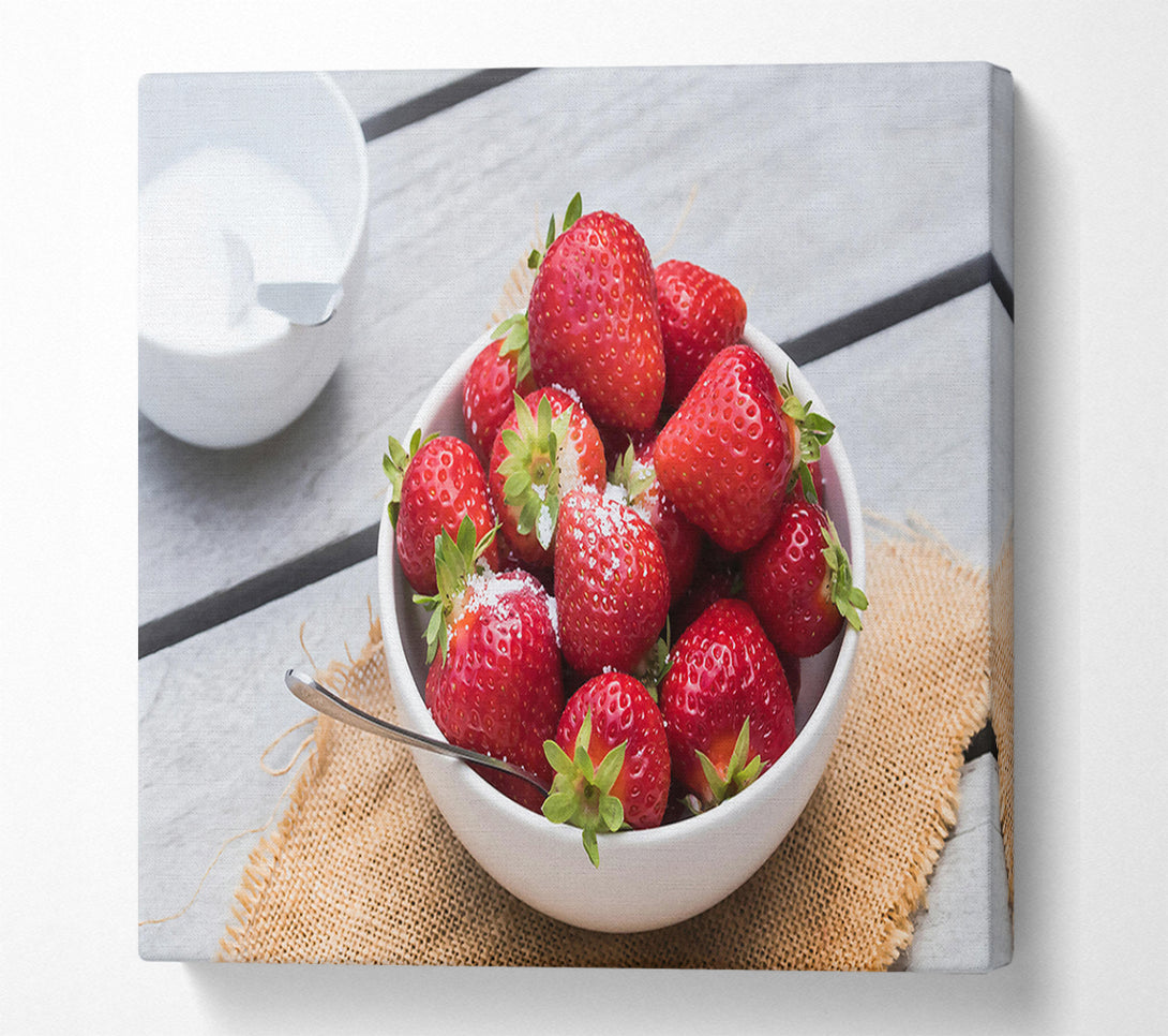  A Canvas Print of Red Sugary Strawberries Canvas Wall Art