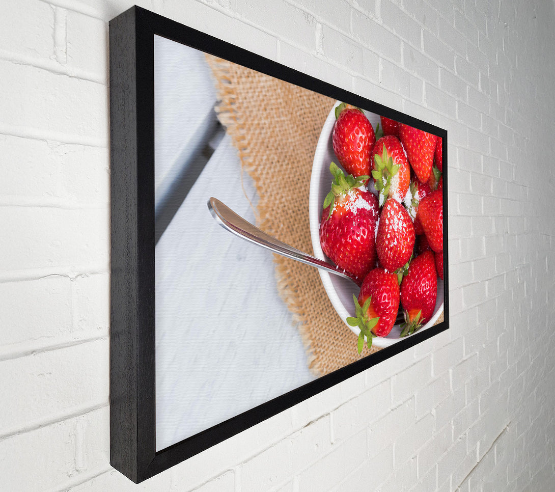  A Canvas Print of Red Sugared Strawberries Canvas Wall Art
