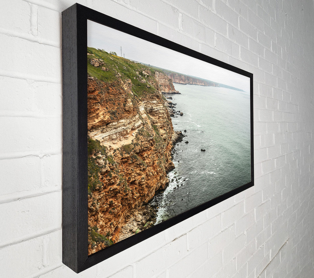  A Canvas Print of Blue Coast Cliffs Canvas Wall Art