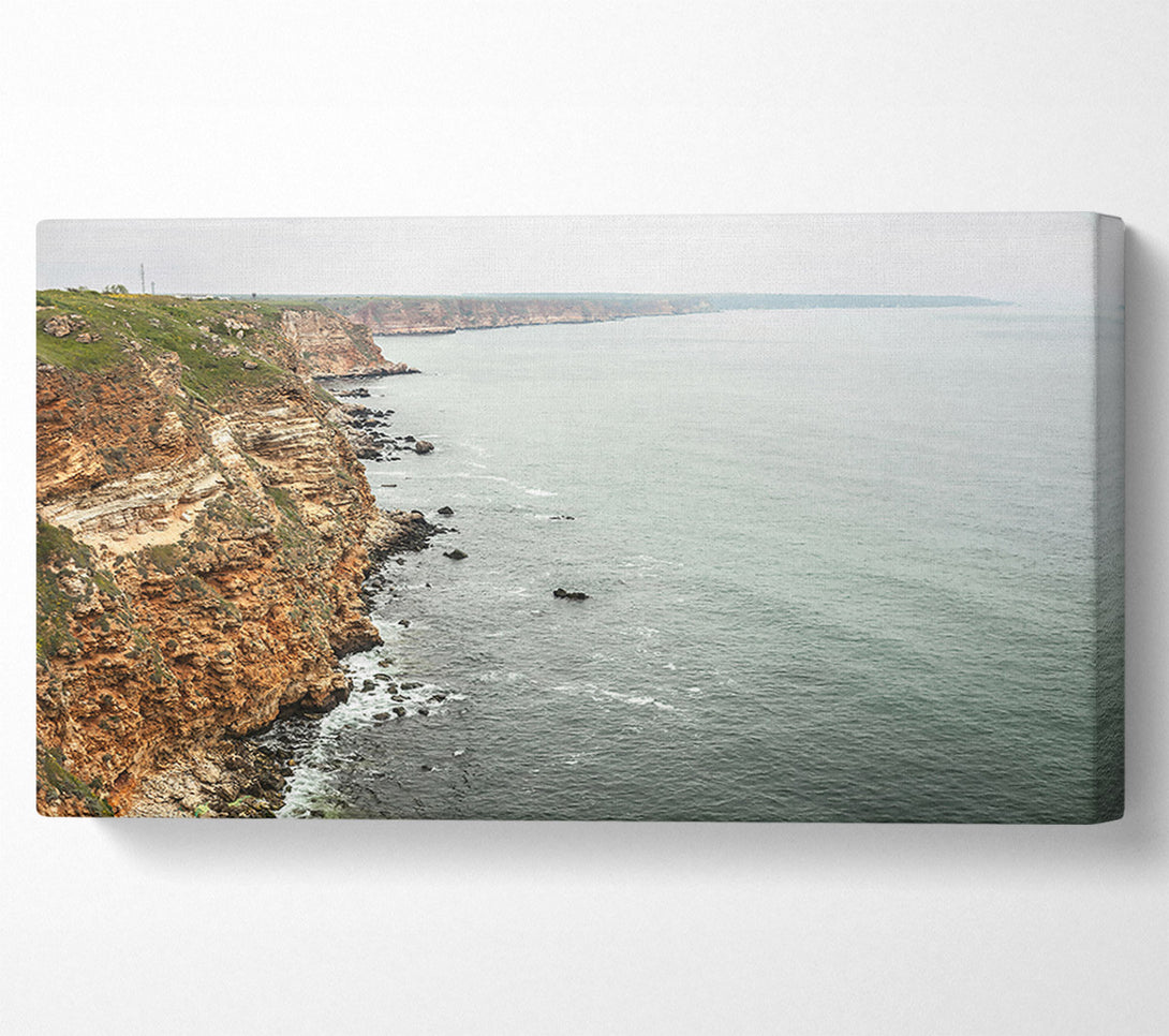  A Canvas Print of Blue Coast Cliffs Canvas Wall Art