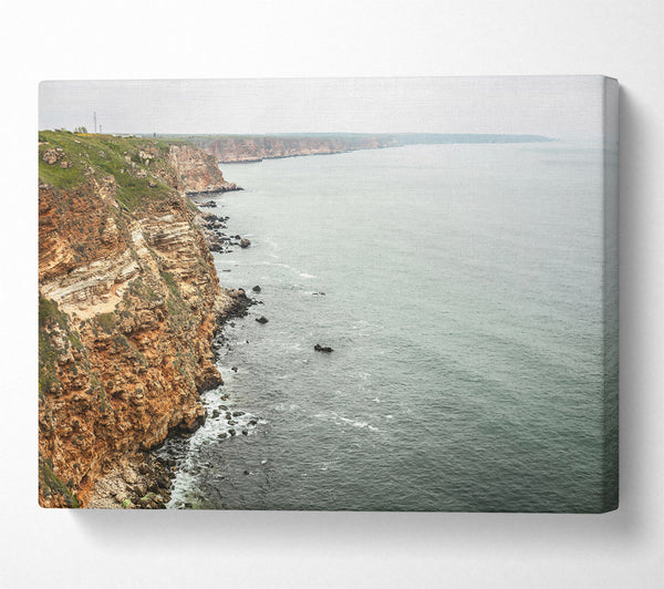  A Canvas Print of Blue Coast Cliffs Canvas Wall Art