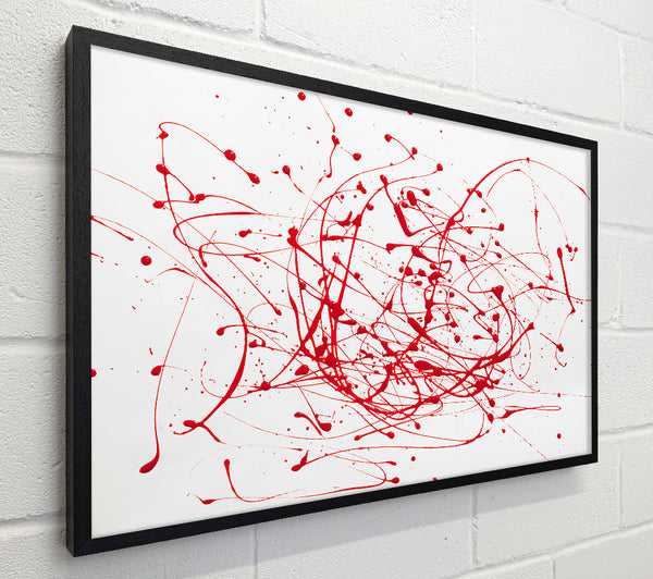 Crimson Splashes On White