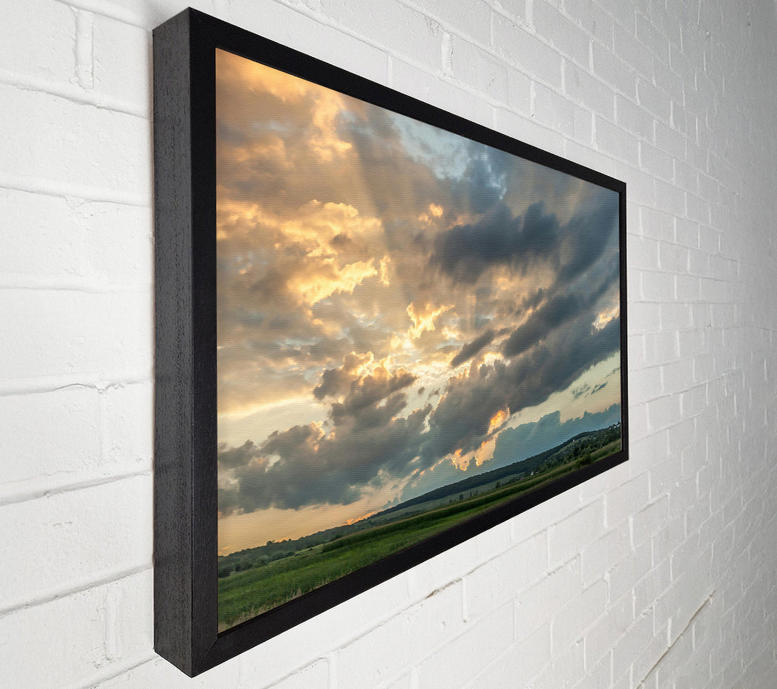  A Canvas Print of Golden Cloudscape Sunset Canvas Print
