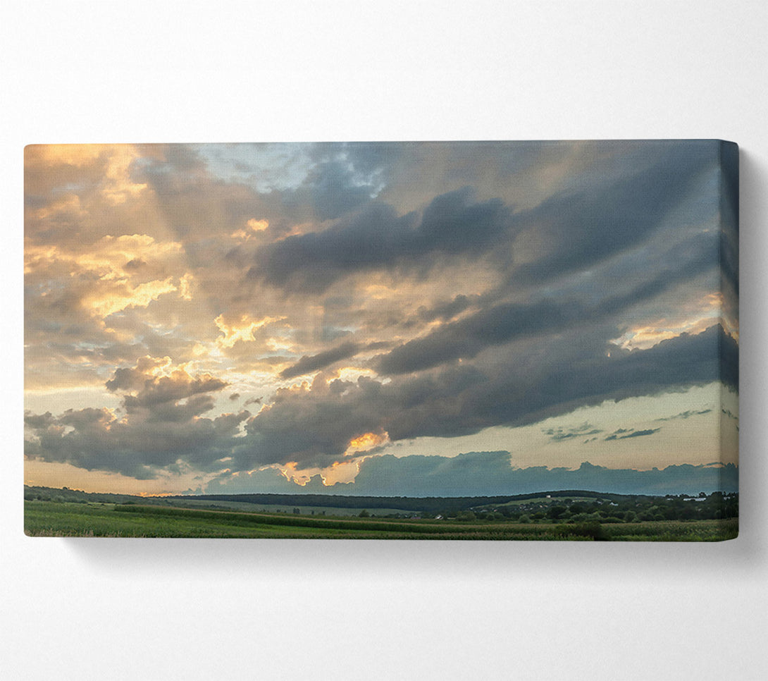  A Canvas Print of Golden Cloudscape Sunset Canvas Print