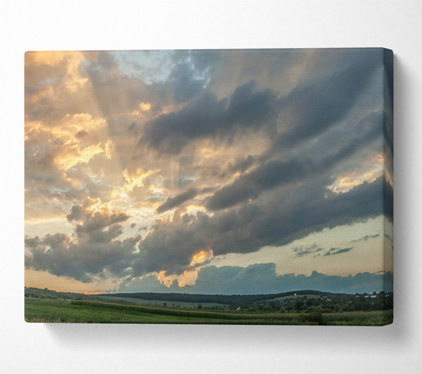  A Canvas Print of Golden Cloudscape Sunset Canvas Print