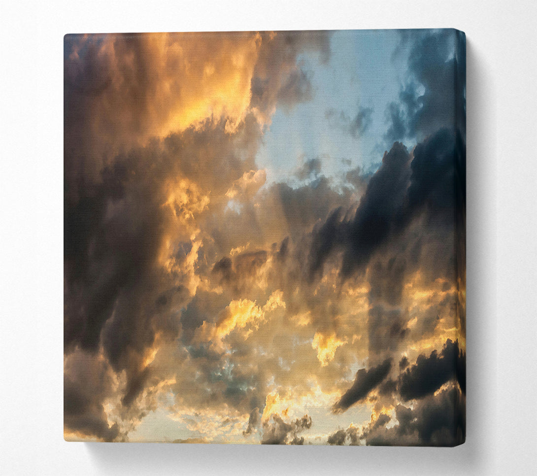 A Canvas Print of Golden Cloudscape Canvas Wall Art