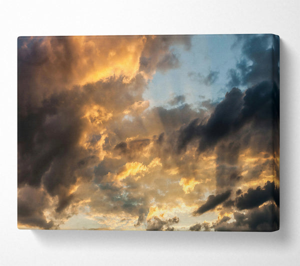  A Canvas Print of Golden Cloudscape Canvas Wall Art