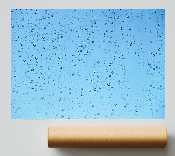 Azure Water Drops Giclee Print