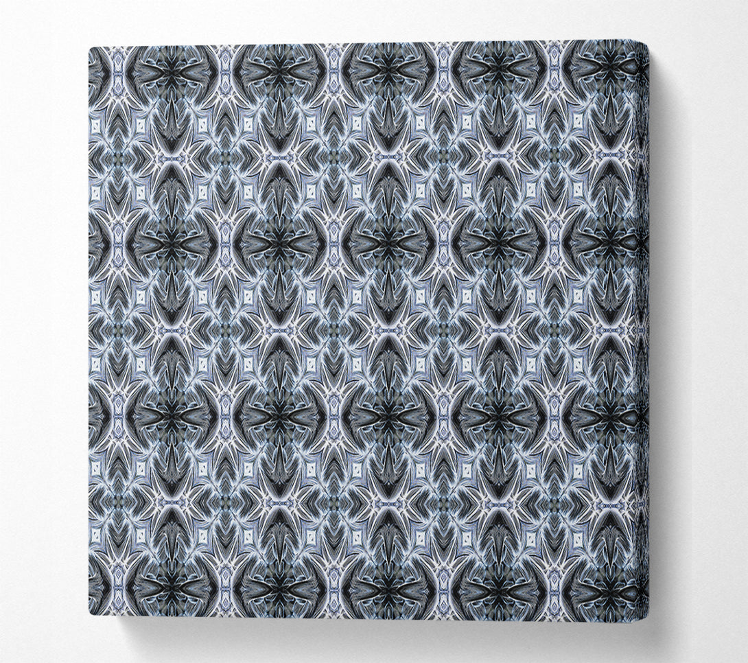  A Canvas Print of Silver Geometric Pattern Canvas Art