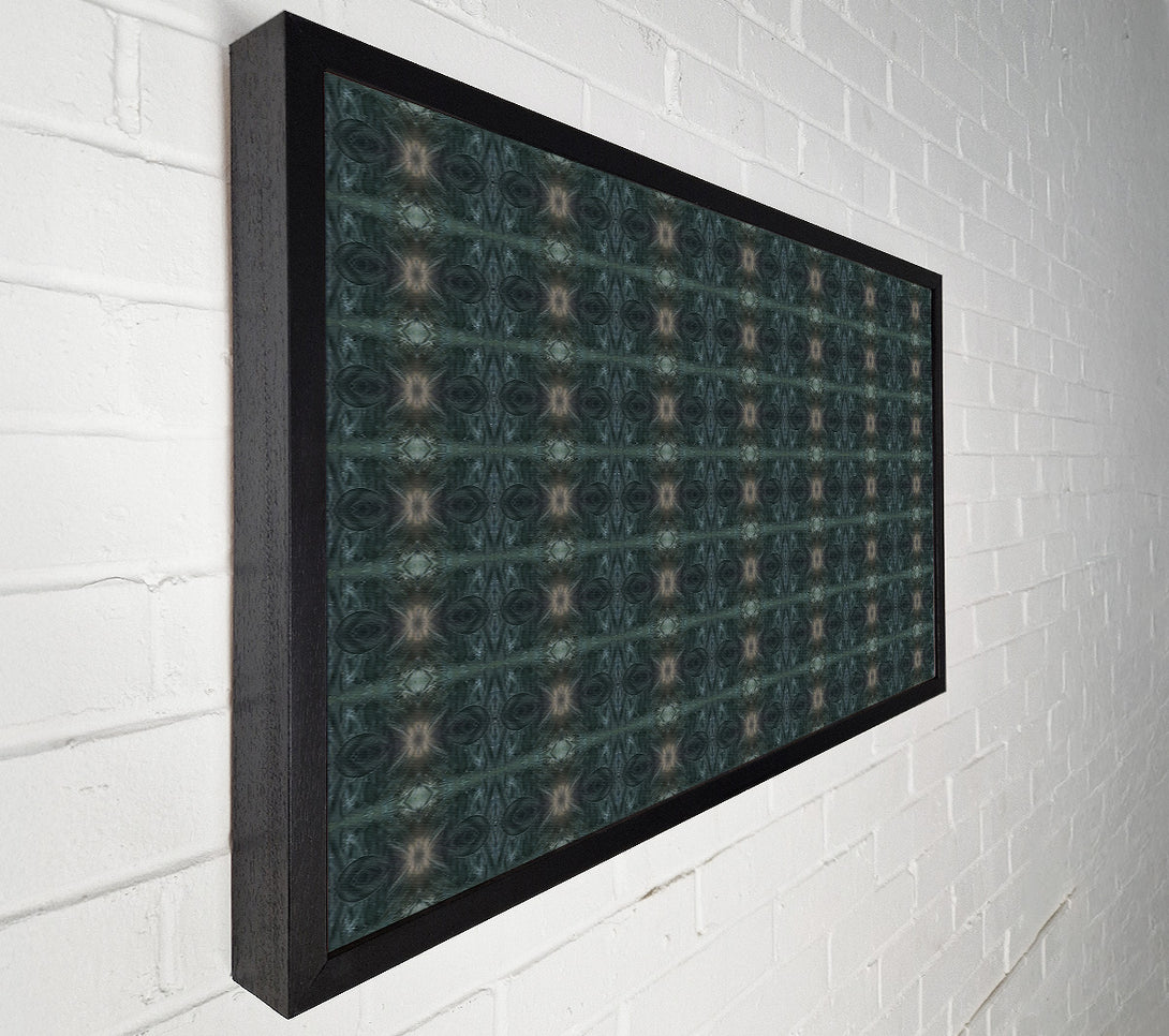  A Canvas Print of Teal Woven Pattern Canvas Wall Art