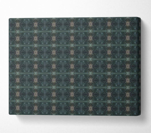 A Canvas Print of Teal Woven Pattern Canvas Wall Art