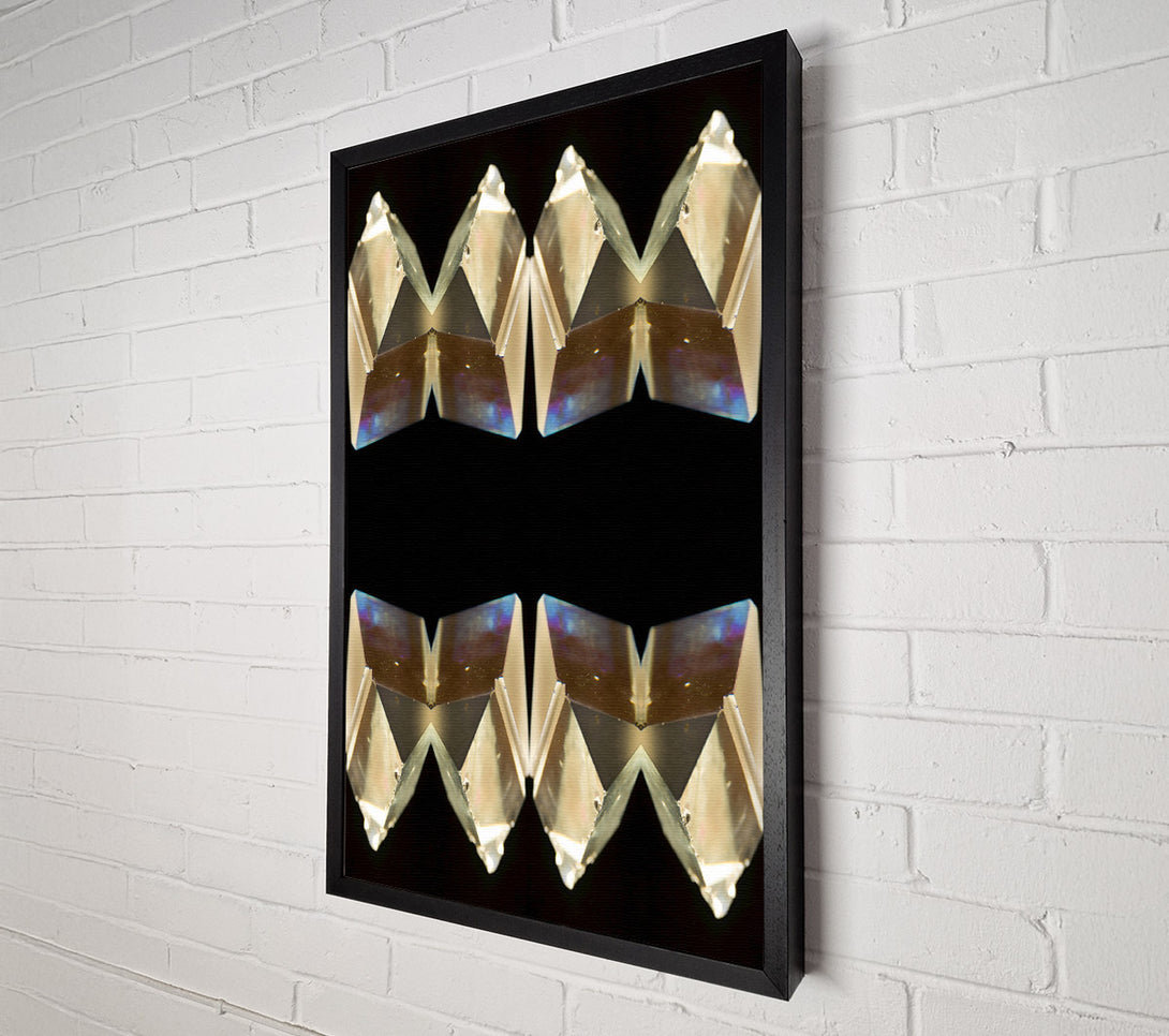  A Canvas Print of Golden Crystal Reflections Canvas Wall Art