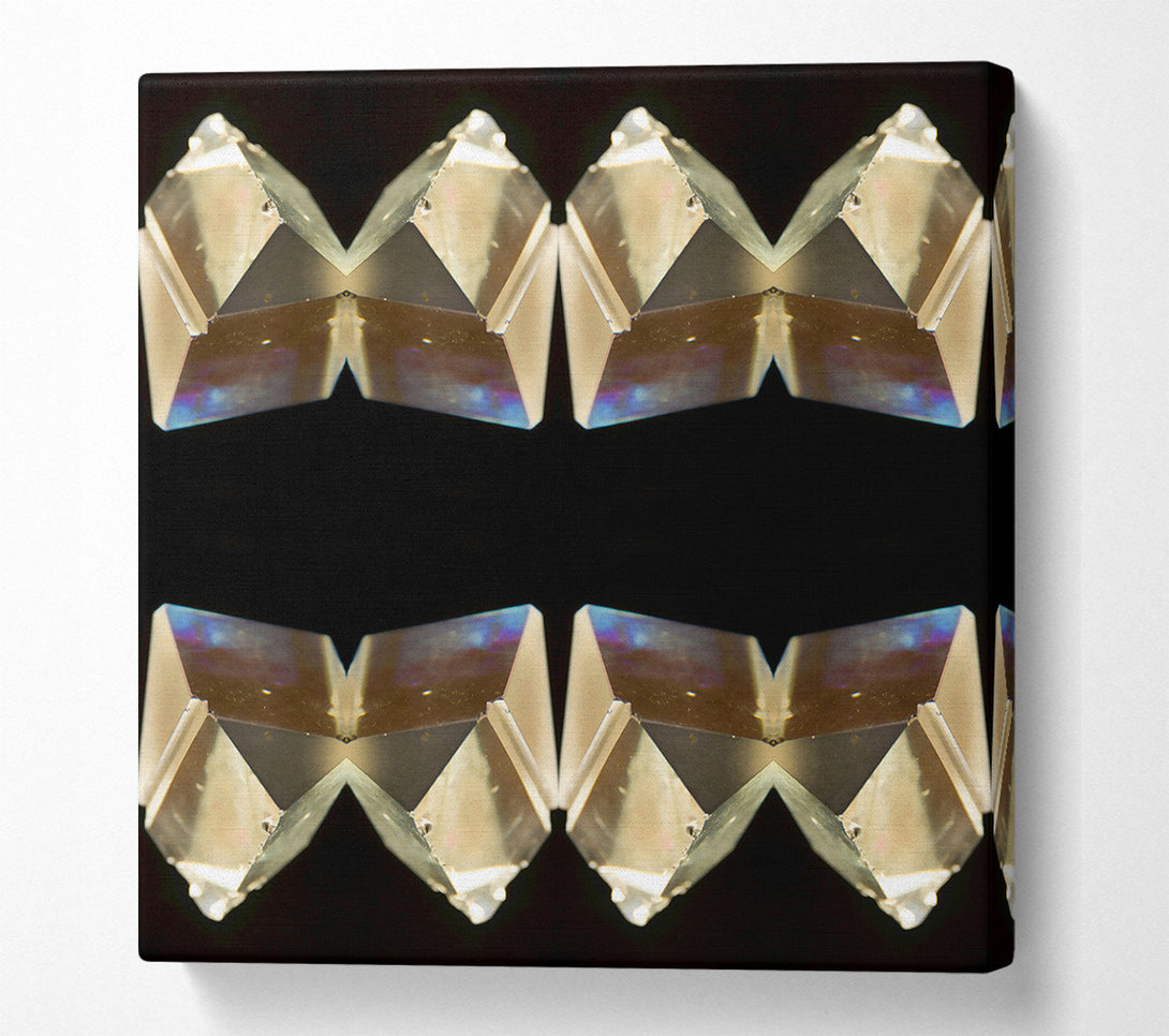  A Canvas Print of Golden Crystal Reflections Canvas Wall Art