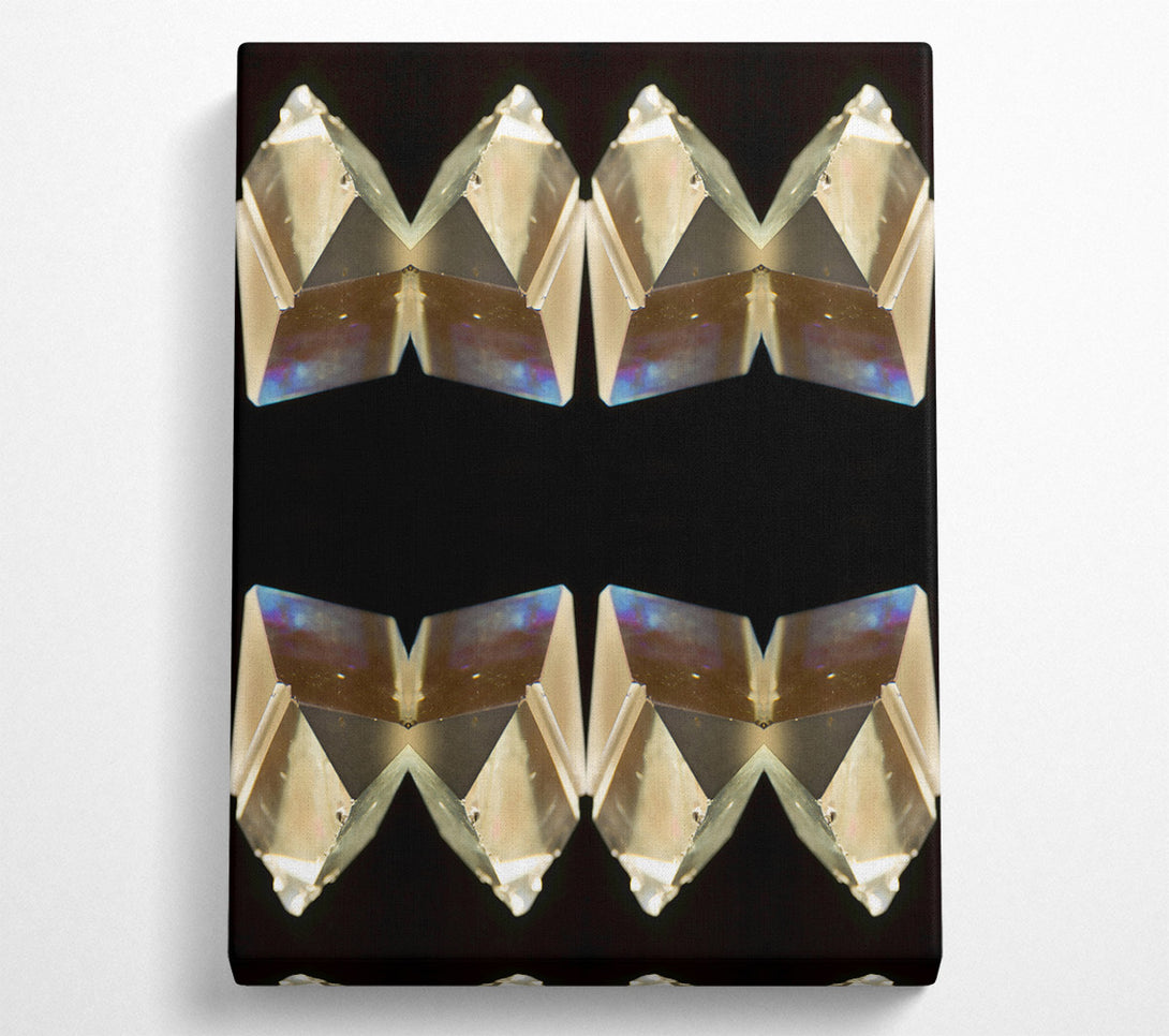  A Canvas Print of Golden Crystal Reflections Canvas Wall Art