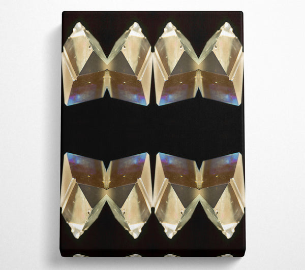  A Canvas Print of Golden Crystal Reflections Canvas Wall Art