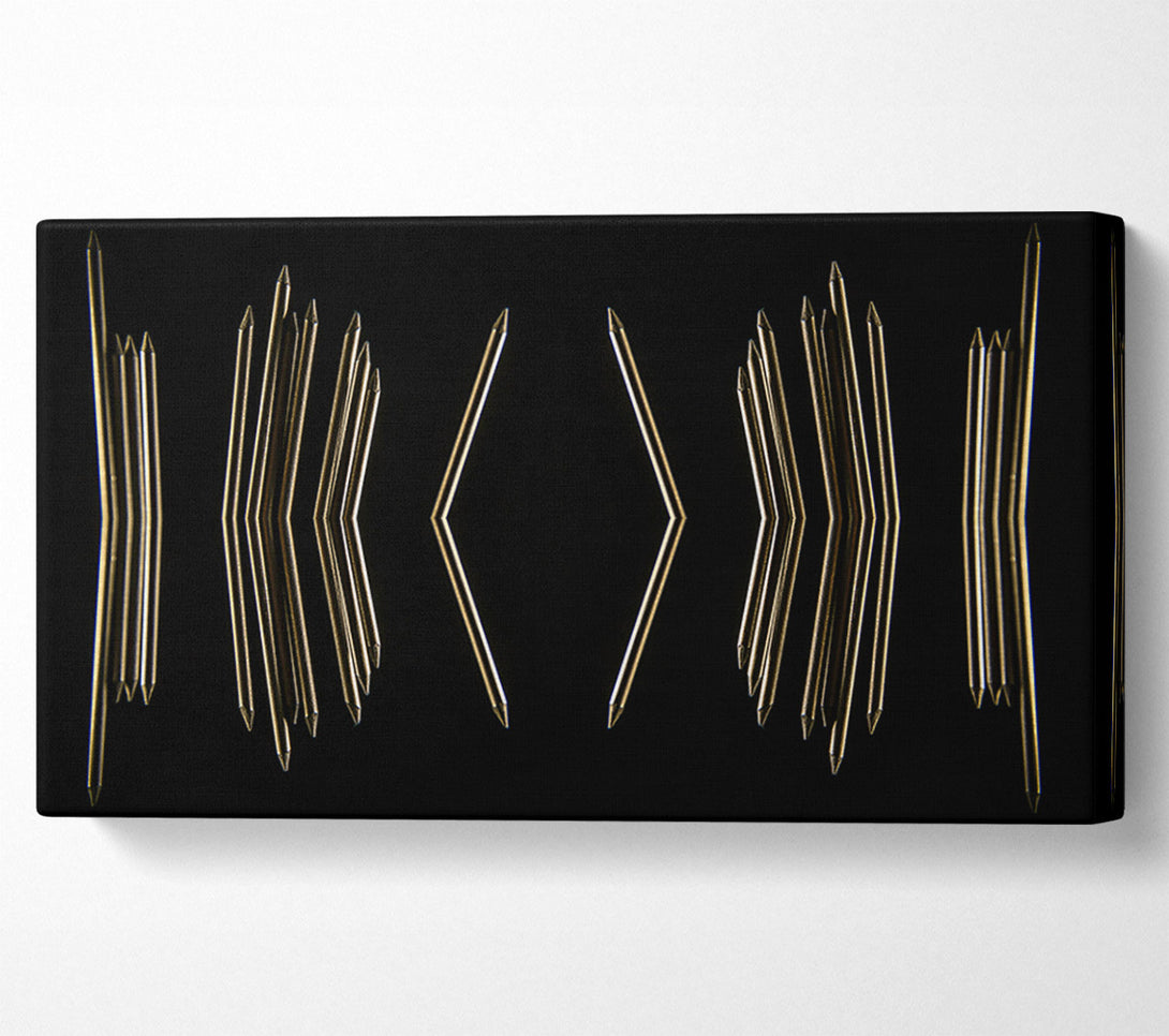 A Canvas Print of Golden V-Shaped Reflections Canvas Print