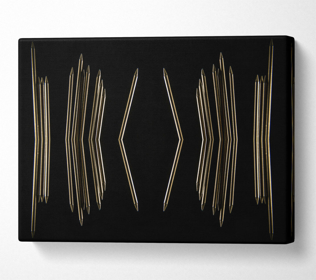 A Canvas Print of Golden V-Shaped Reflections Canvas Print