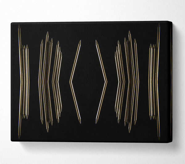  A Canvas Print of Golden V-Shaped Reflections Canvas Print