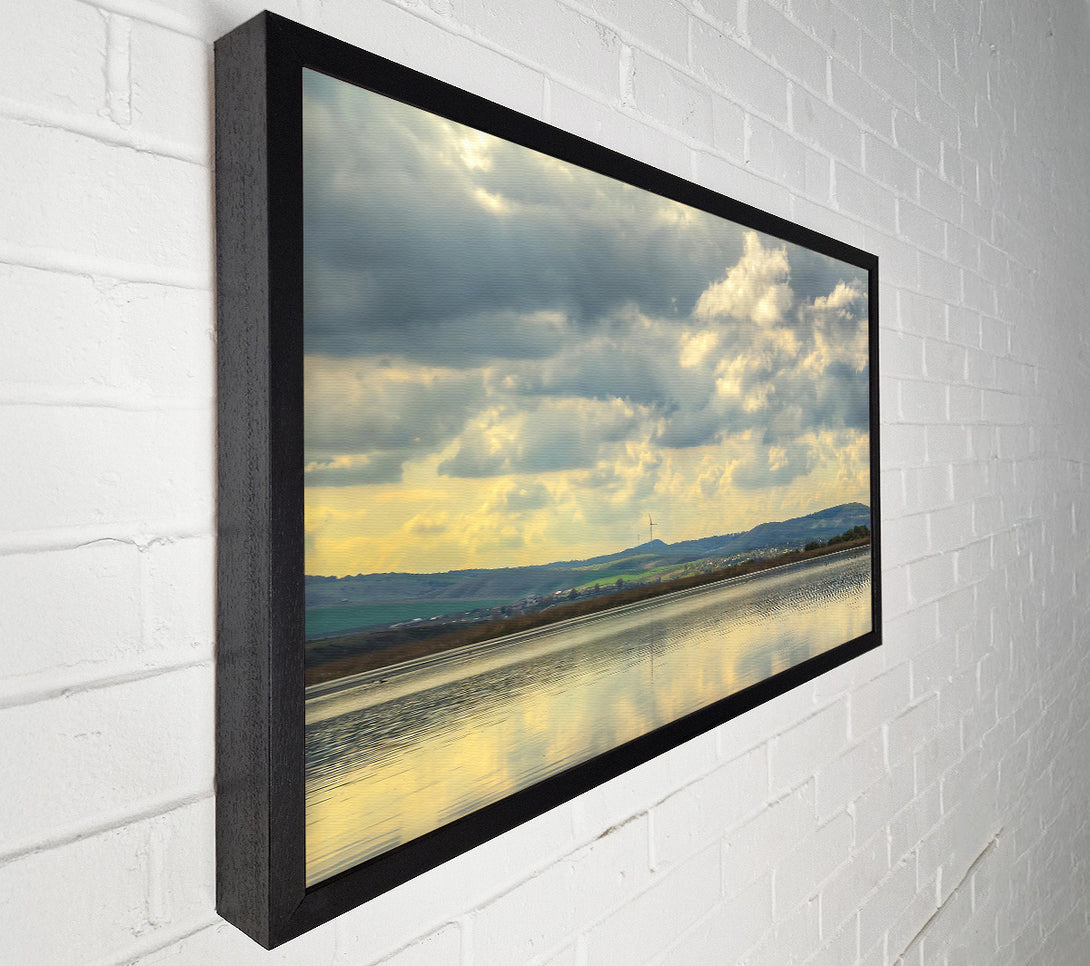  A Canvas Print of Golden Cloudscape Reflection Canvas Print