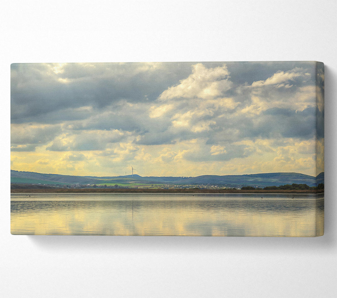  A Canvas Print of Golden Cloudscape Reflection Canvas Print