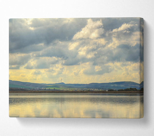  A Canvas Print of Golden Cloudscape Reflection Canvas Print