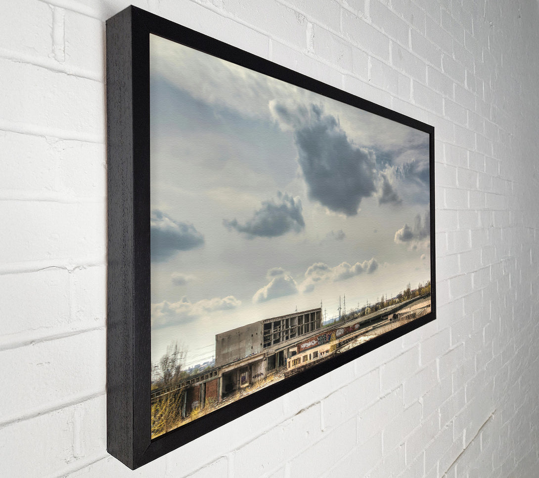  A Canvas Print of Grey Skies Over Concrete Canvas Wall Art