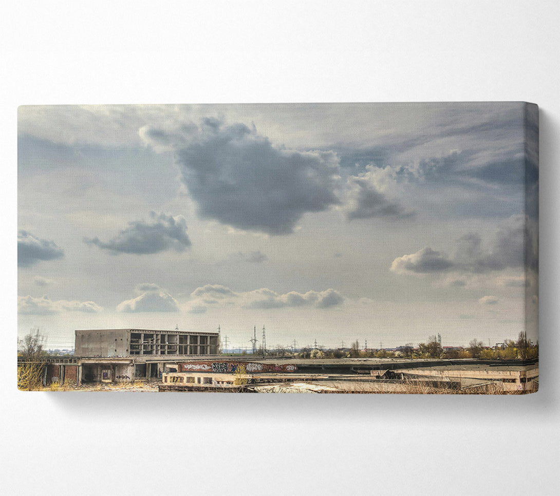  A Canvas Print of Grey Skies Over Concrete Canvas Wall Art
