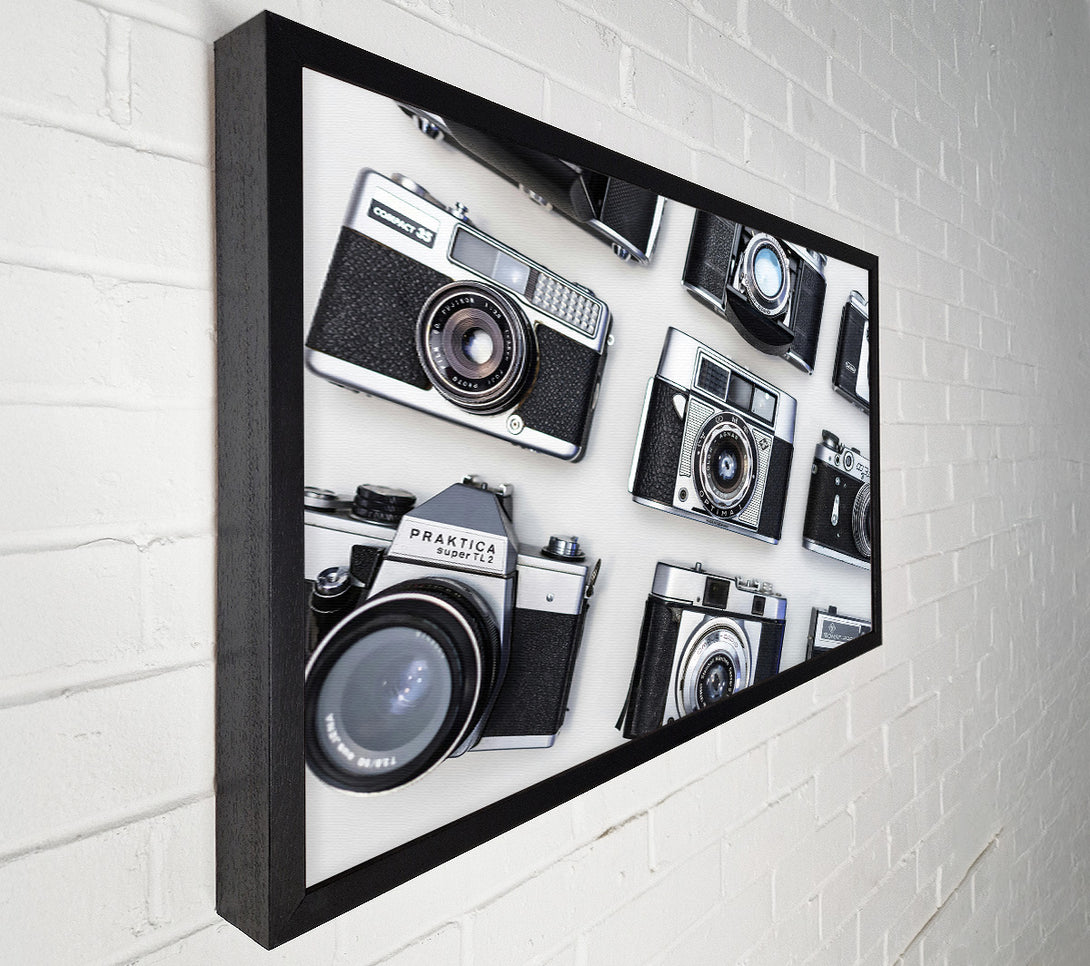  A Canvas Print of Silver And Black Cameras Canvas Art