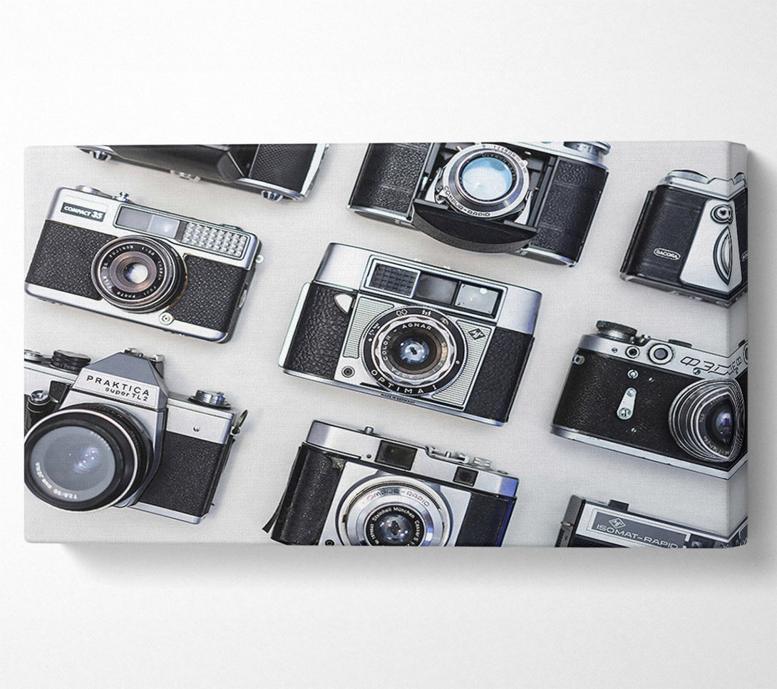  A Canvas Print of Silver And Black Cameras Canvas Art