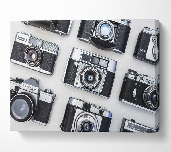  A Canvas Print of Silver And Black Cameras Canvas Art