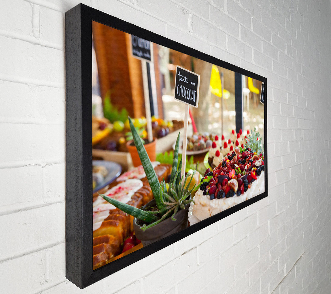  A Canvas Print of Red Berry Pavlova Feast Canvas Art