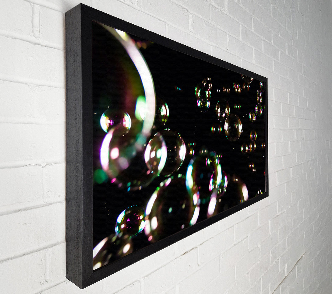  A Canvas Print of Rainbow Bubbles In The Night Canvas Wall Art