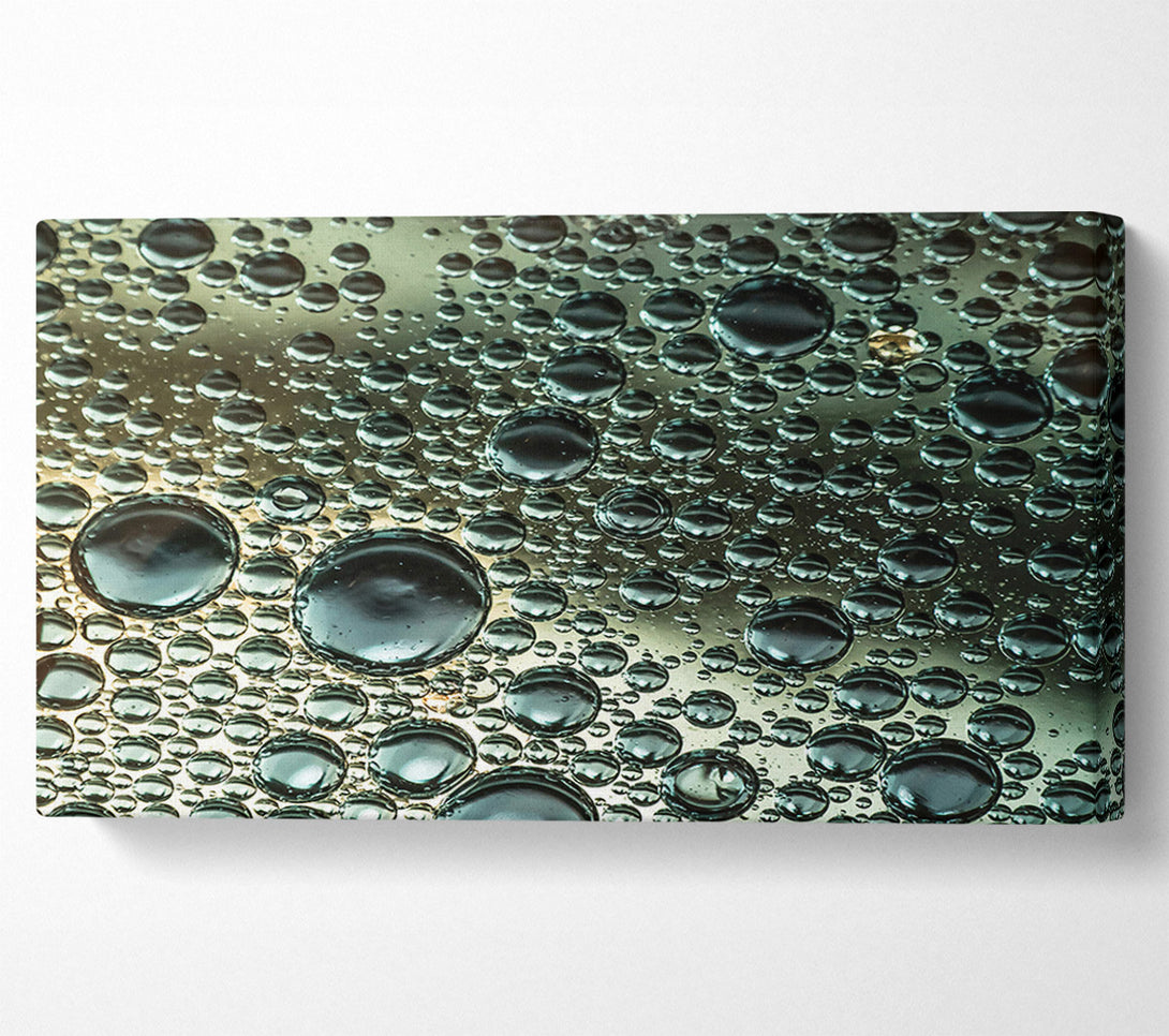  A Canvas Print of Green Oil Bubbles Canvas Art