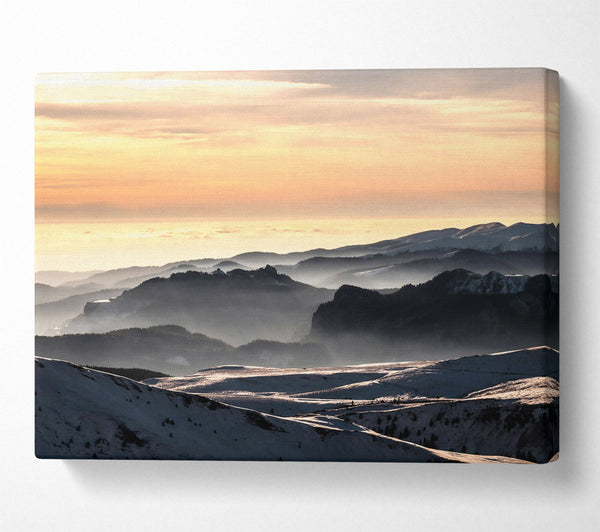  A Canvas Print of Golden Mountain Layers Canvas Print