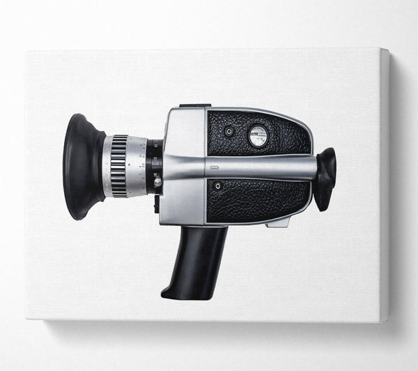  A Canvas Print of Silver Vintage Film Camera Canvas Print