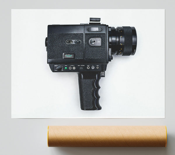 Black Vintage Camera Print