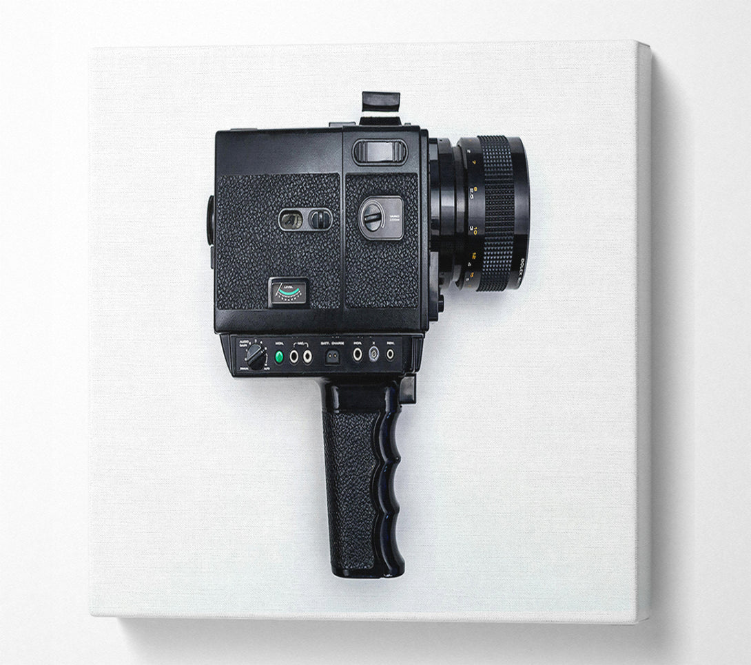  A Canvas Print of Black Vintage Camera Canvas Print