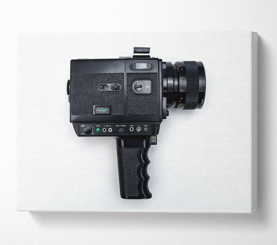  A Canvas Print of Black Vintage Camera Canvas Print