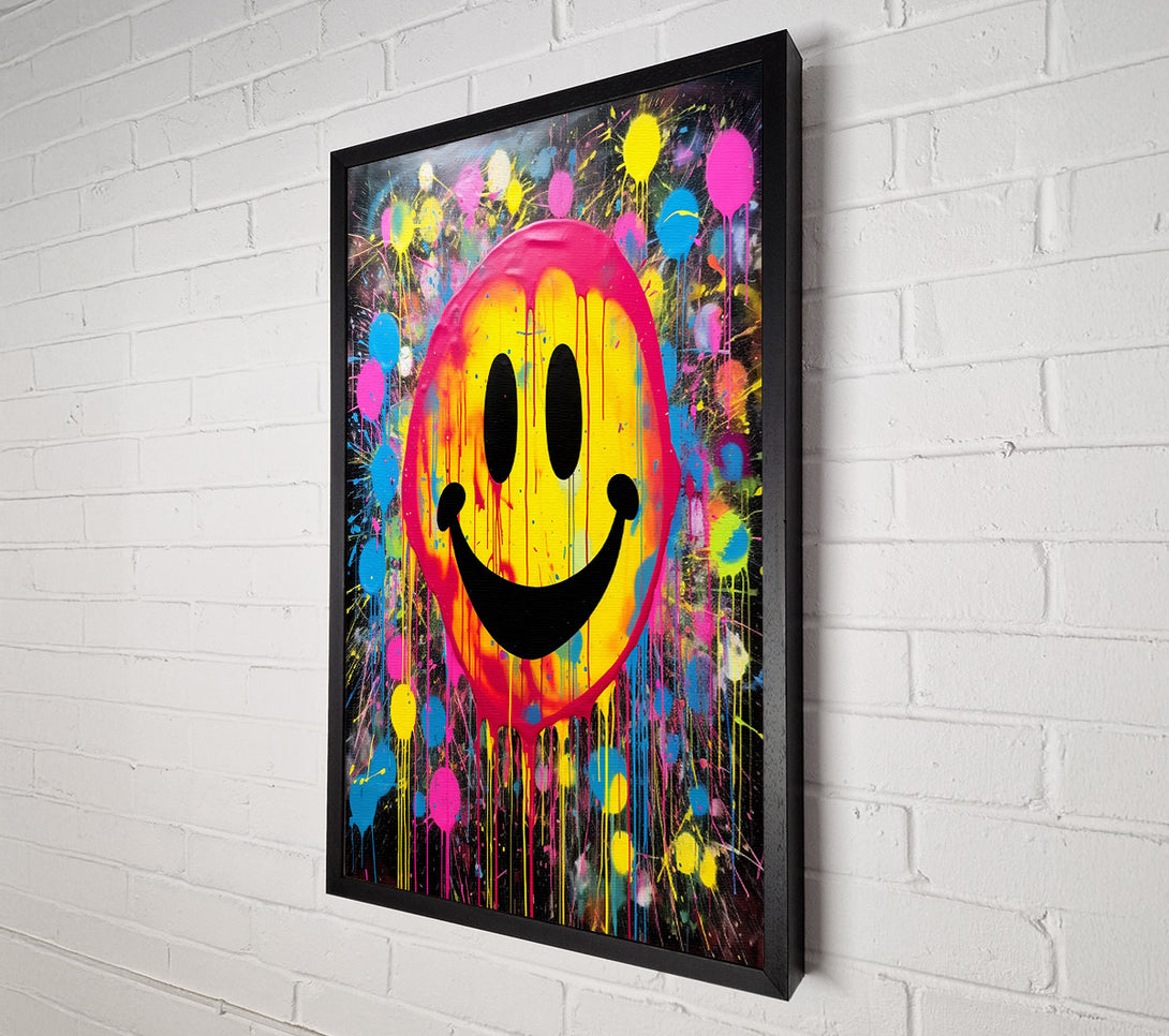  A Canvas Print of Smiley Face Urban Canvas Art
