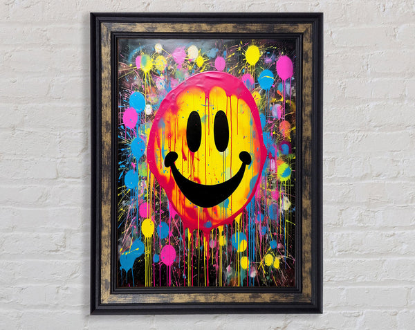 Smiley Face Urban Framed Print