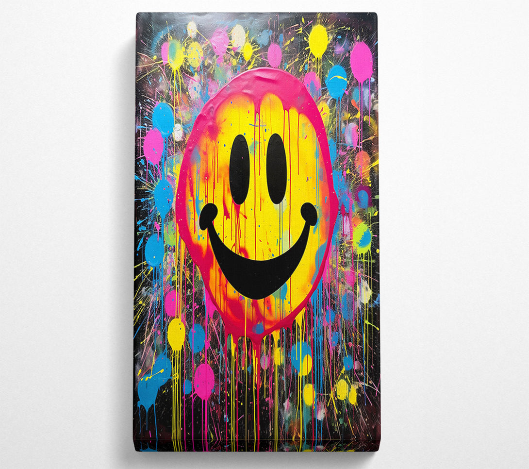  A Canvas Print of Smiley Face Urban Canvas Art