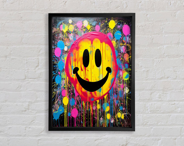 Smiley Face Urban Framed Print