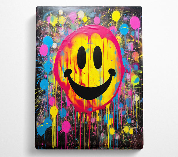  A Canvas Print of Smiley Face Urban Canvas Art
