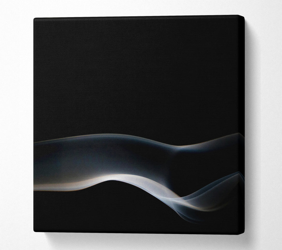  A Canvas Print of Silver Smoke Wave Canvas Wall Art