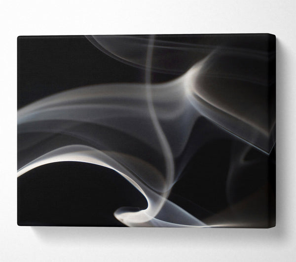  A Canvas Print of Silver Smoke Waves Canvas Wall Art
